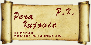 Pera Kujović vizit kartica